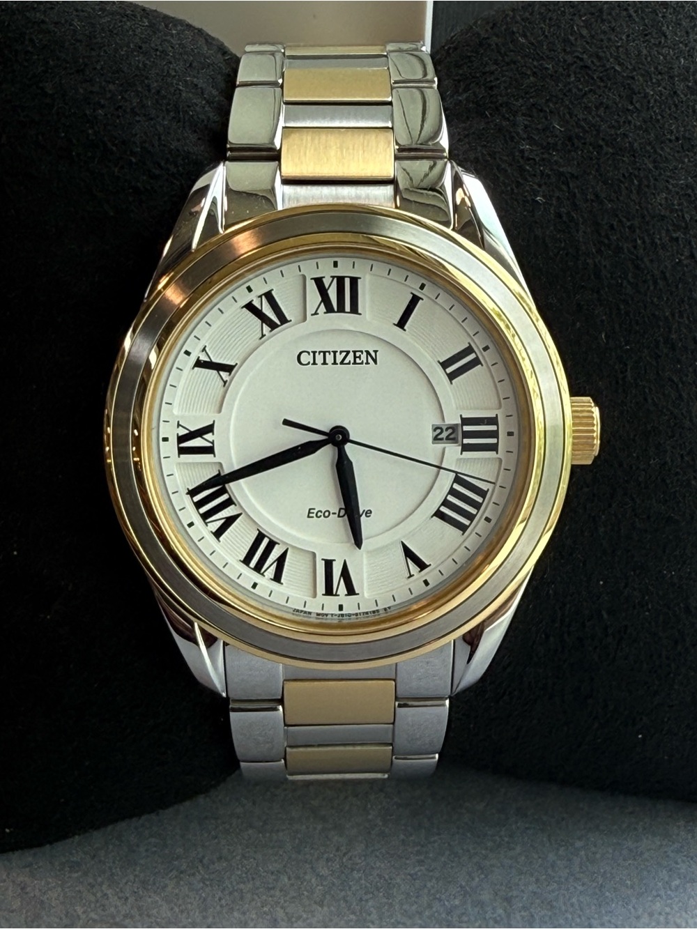Citizen Eco-Drive Arezzo Men’s Two-Tone Watch 40mm Roman Numeral Sapphire Date